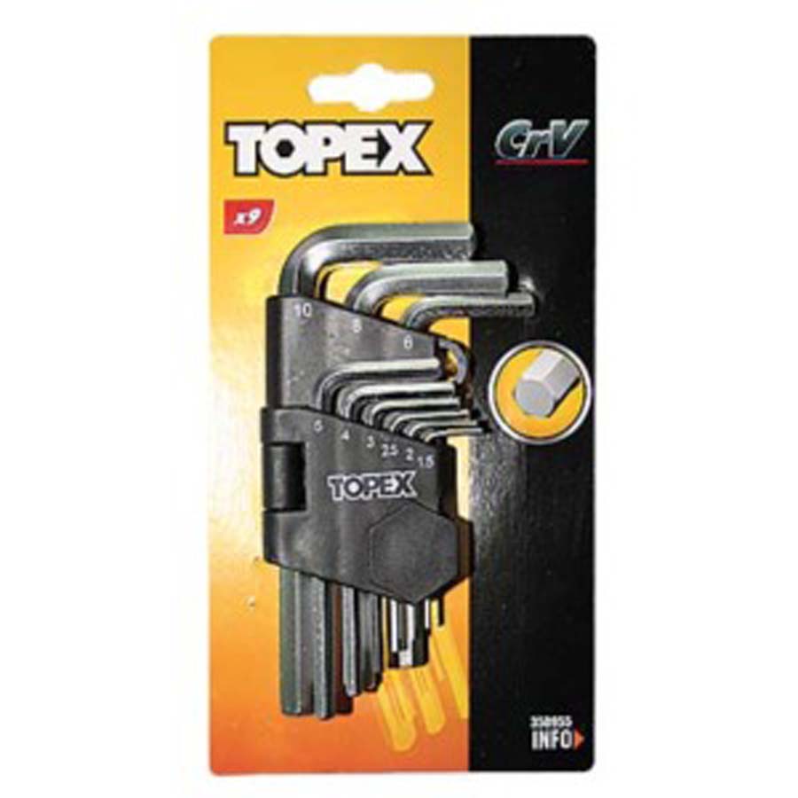 ШЕСТОГРАМИ 9 БРОЯ КЪСИ TOPEX ШЕСТОГРАМИ 9 БРОЯ КЪСИ TOPEX