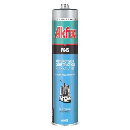 ПОЛИУРЕТАНОВ УПЛЪТНИТЕЛ ЛЕПИЛО ЧЕРЕН P645 AKFIX 310МЛ