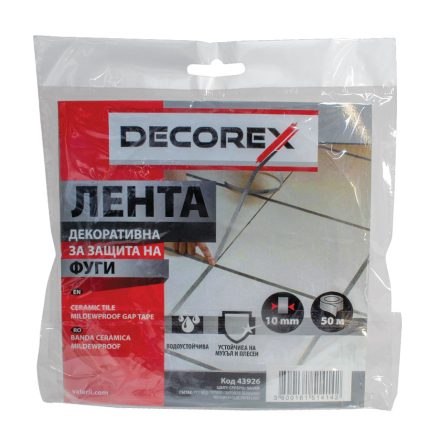 ЛЕНТА ЗА КЕРАМИЧНИ ПЛОЧКИ И ДЕКОРАЦИЯ СРЕБРО DECOREX 10ММ*50М