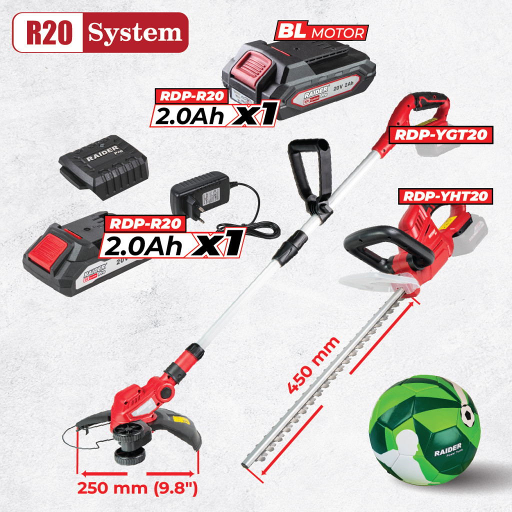 R20 Комплект 2 машини 2Ah + 2 RDP-BXS7 R20 Комплект 2 машини 2Ah + 2 RDP-BXS7