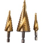 Свредла за ламарина стъпаловидни Ø4-12,4-20,4-32mm Set