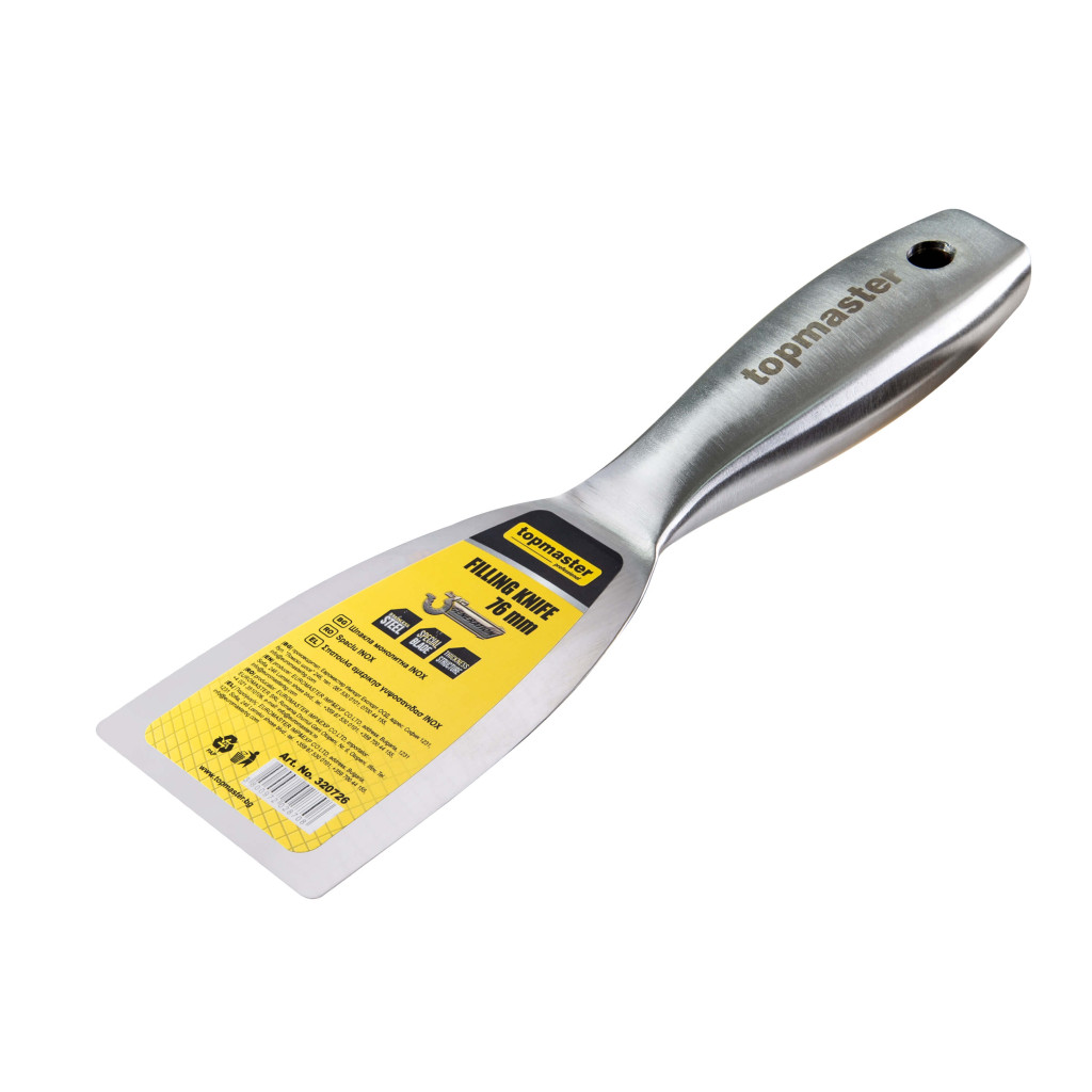 Шпакла монолитна INOX 76мм Topmaster Professional Шпакла монолитна INOX 76мм Topmaster Professional