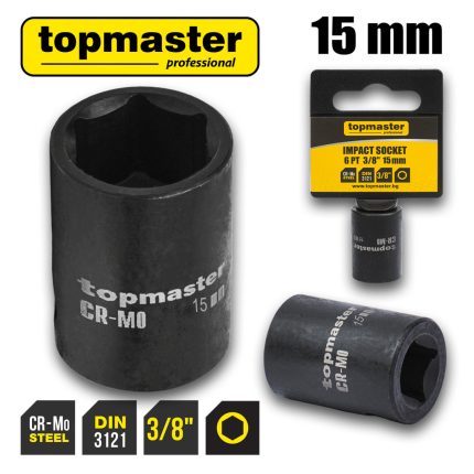 Вложка ударна 6 стенна 3/8"х15mm TMP