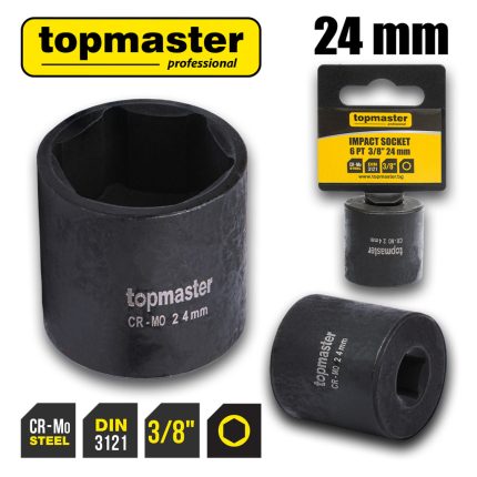 Вложка ударна 6 стенна 3/8"х24mm TMP