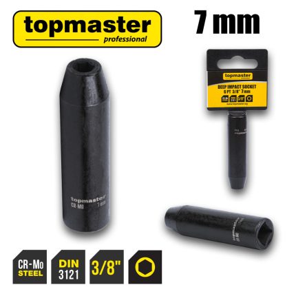 Вложка ударна удължена 6 стенна 3/8" х 7mm TMP