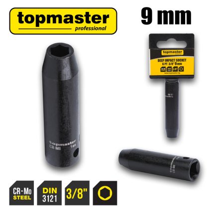 Вложка ударна удължена 6 стенна 3/8" х 9mm TMP