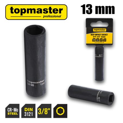 Вложка ударна удължена 6 стенна 3/8" х 13mm TMP