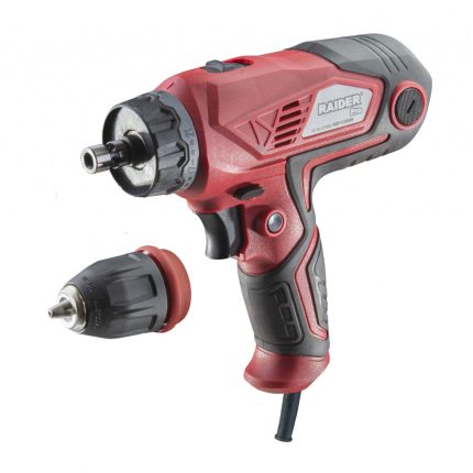 Винтоверт 400W 2-ск. 6m кабел бърза смяна в куфар RAIDER PRO RDP-CDD09