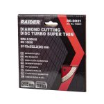 Диск диамантен TURBO тънък 115x22.2mm RAIDER RD-DD21